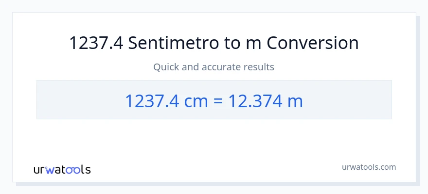 1237.4 Mga Sentimetro patungong Mga Metro na conversion