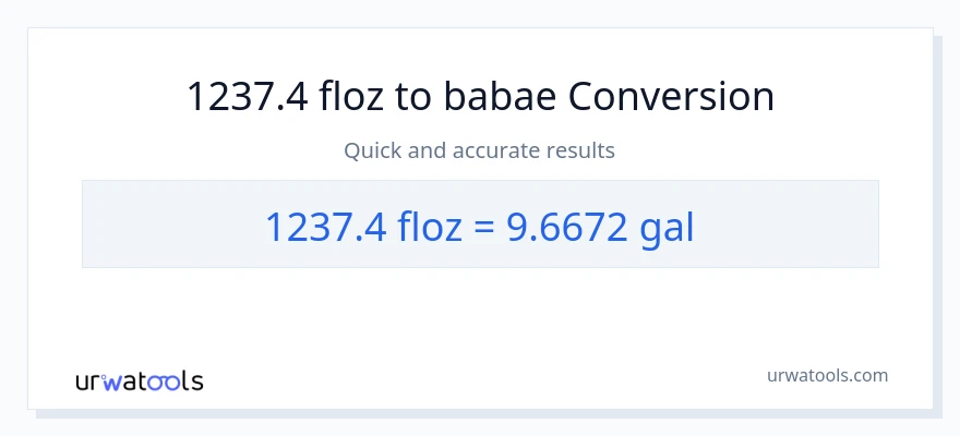 1237.4 mga onsa ng likido patungong Mga galon na conversion