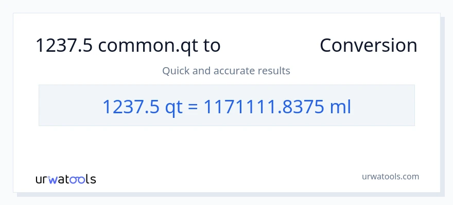 تبدیل 1237.5 Quarts به میلی‌لیتر