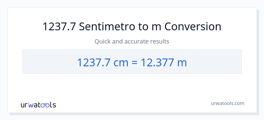 1237.7 Mga Sentimetro patungong Mga Metro na conversion