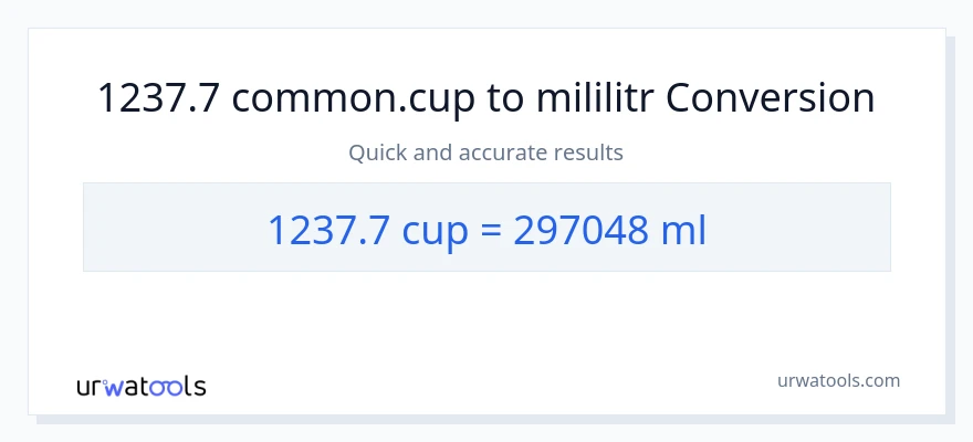 Konwersja 1237.7 stan nietrzeźwy do mililitry