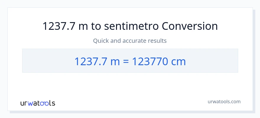 1237.7 Mga Metro patungong Mga Sentimetro na conversion