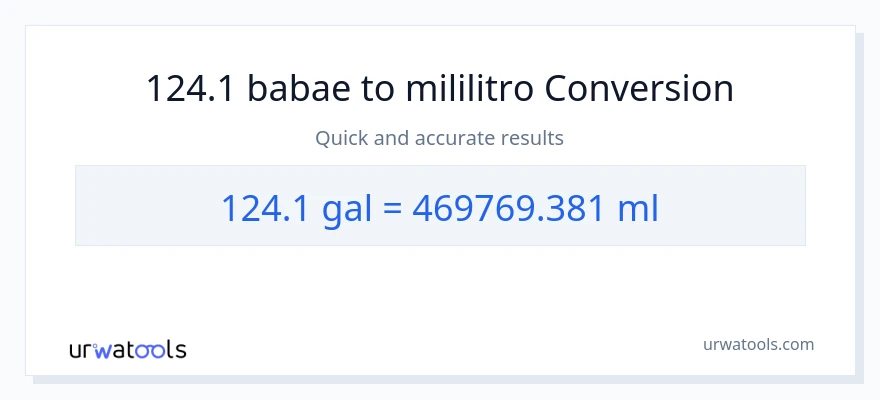 124.1 Mga galon patungong mga mililitro na conversion