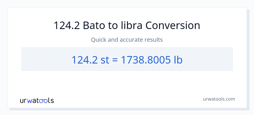 124.2 Mga bato patungong Lbs na conversion