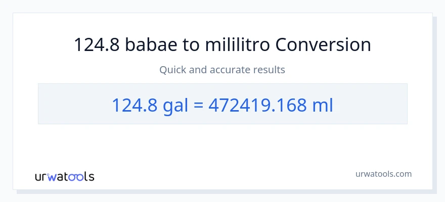 124.8 Mga galon patungong mga mililitro na conversion
