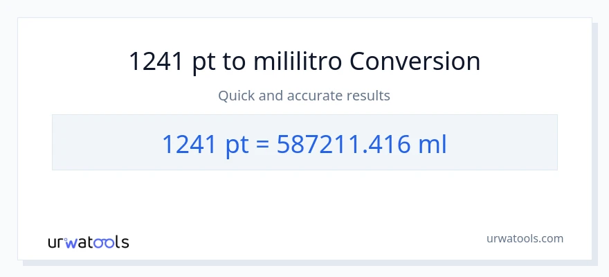 1241 Pints patungong mga mililitro na conversion
