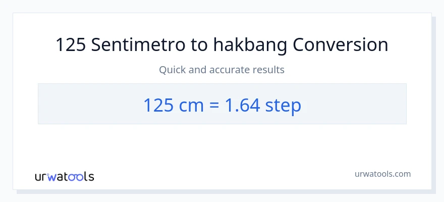 125 Mga Sentimetro patungong mga hakbang na conversion