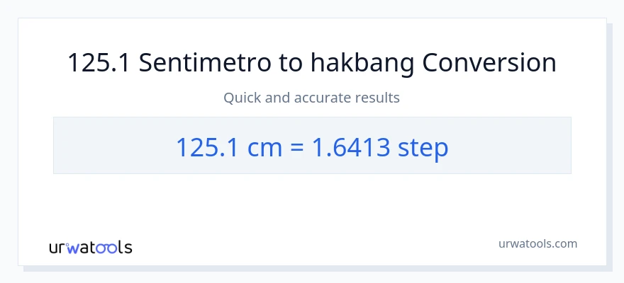 125.1 Mga Sentimetro patungong mga hakbang na conversion