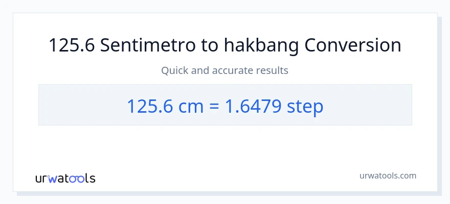 125.6 Mga Sentimetro patungong mga hakbang na conversion