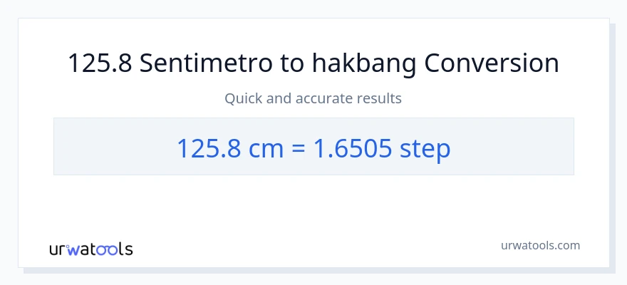 125.8 Mga Sentimetro patungong mga hakbang na conversion
