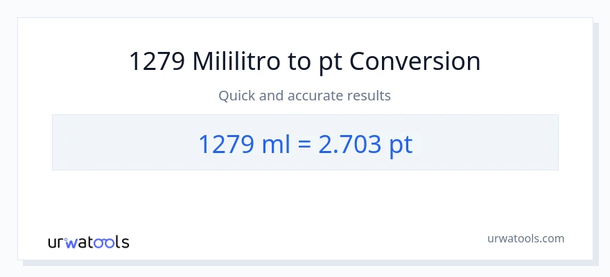 1279 mga mililitro patungong Pints na conversion