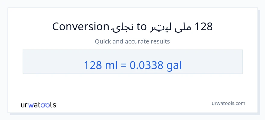 128 ملی لیټرونه ته ګیلنونه بدلون