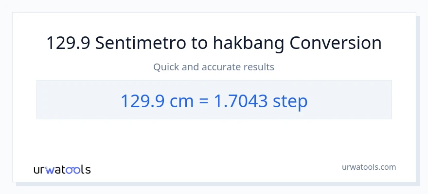 129.9 Mga Sentimetro patungong mga hakbang na conversion