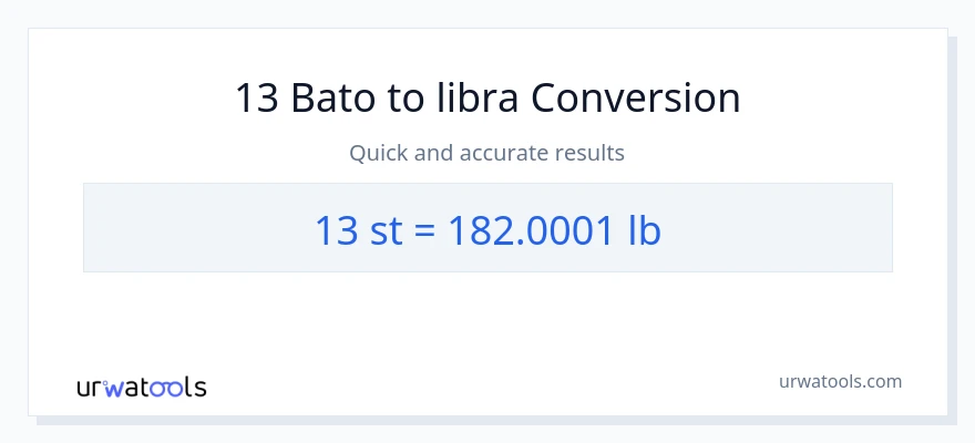 13 Mga bato patungong Lbs na conversion