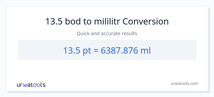 Konverze z Pints na mililitrů: 13.5