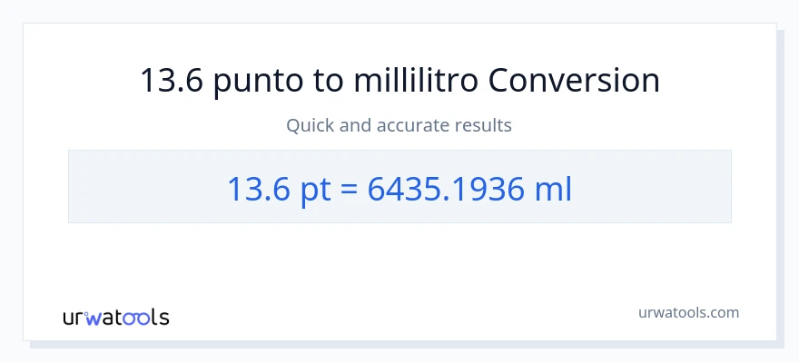 Conversione da 13.6 Pints a millilitri