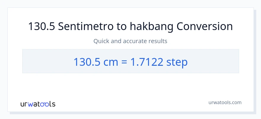 130.5 Mga Sentimetro patungong mga hakbang na conversion