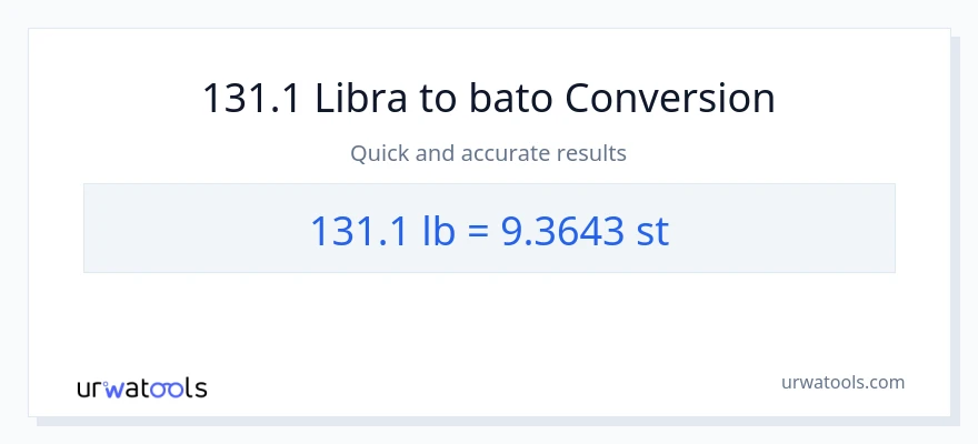 131.1 Lbs patungong Mga bato na conversion