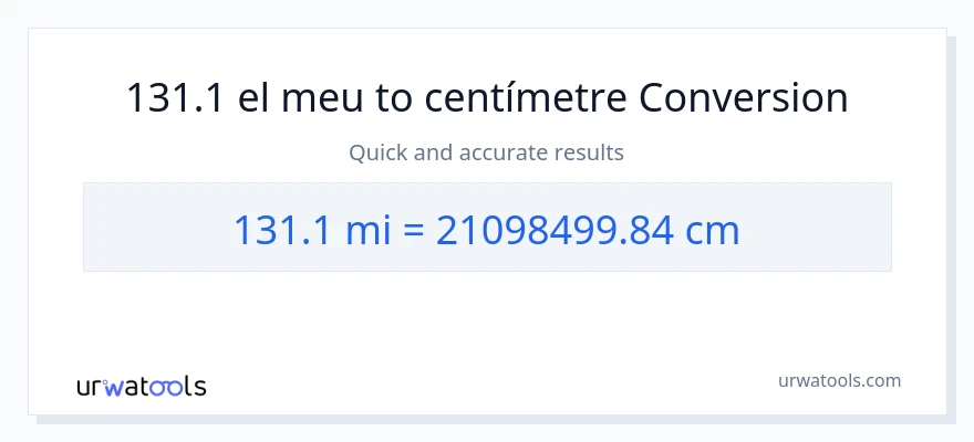 Conversió de 131.1 milles a Centímetres
