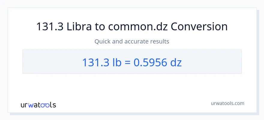 131.3 Lbs patungong Dzs na conversion
