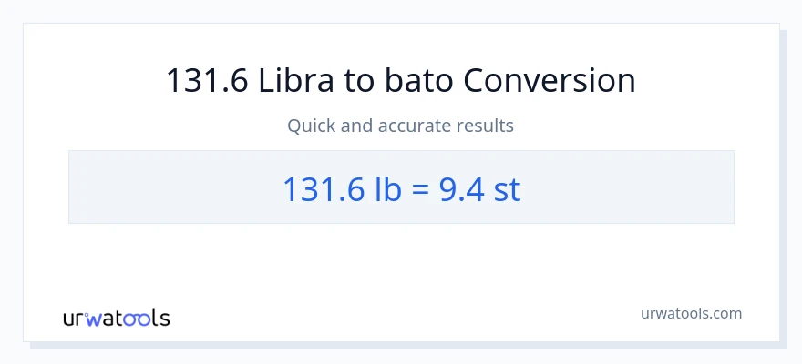 131.6 Lbs patungong Mga bato na conversion