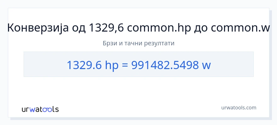 Конверзија од коњске снаге до вати: 1}