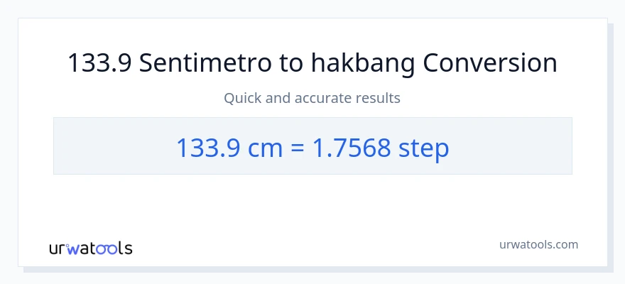 133.9 Mga Sentimetro patungong mga hakbang na conversion