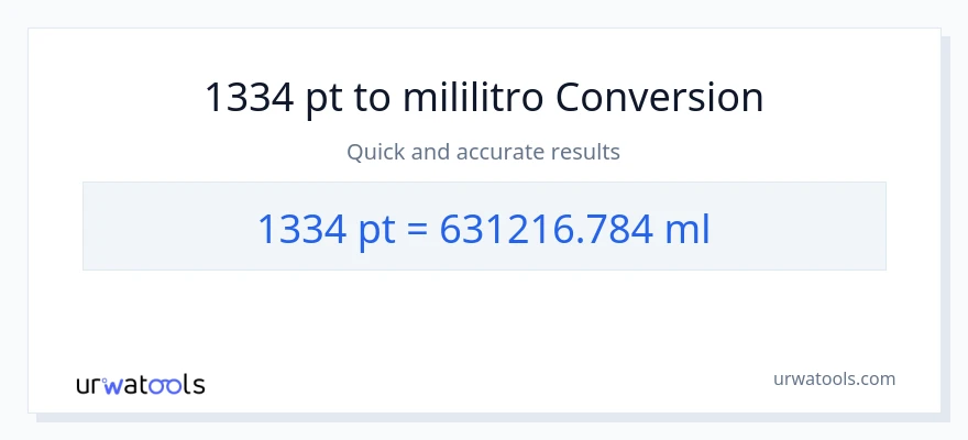1334 Pints patungong mga mililitro na conversion