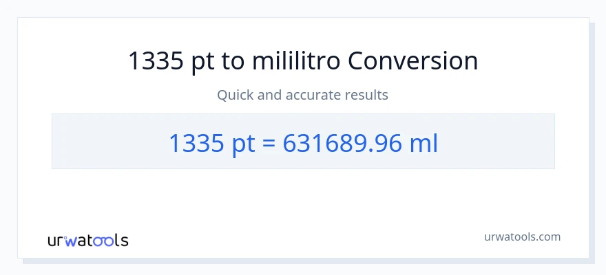 1335 Pints patungong mga mililitro na conversion