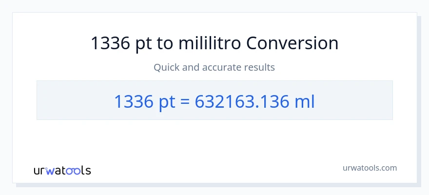 1336 Pints patungong mga mililitro na conversion