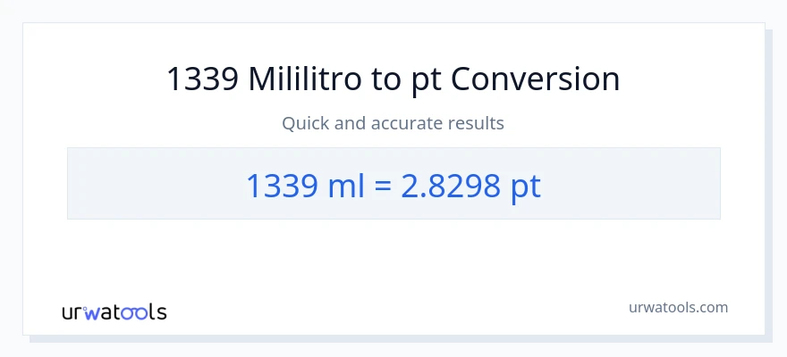 1339 mga mililitro patungong Pints na conversion