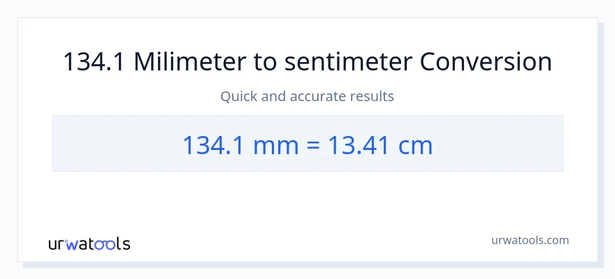Penukaran 134.1 milimeter kepada Sentimeter