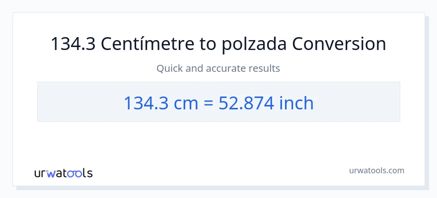 Conversió de 134.3 Centímetres a Polzades