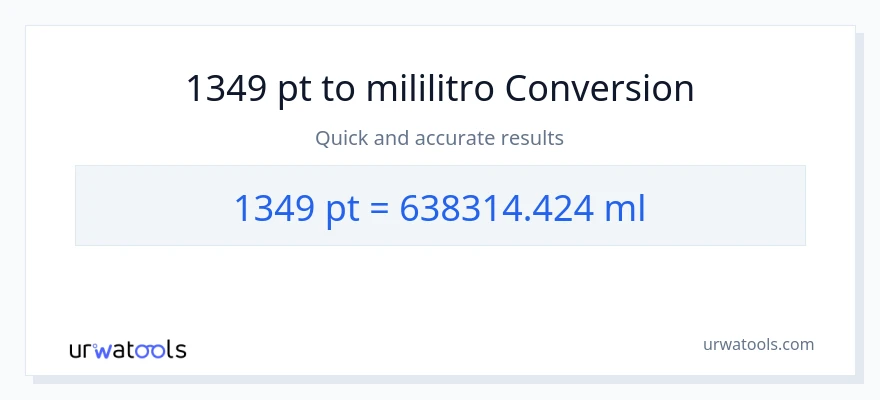 1349 Pints patungong mga mililitro na conversion