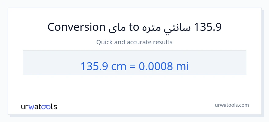 135.9 سانتي متره ته میلونه بدلون
