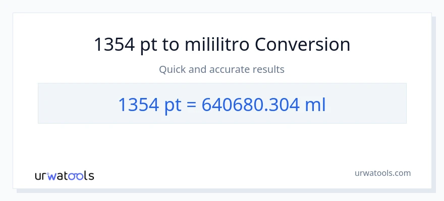 1354 Pints patungong mga mililitro na conversion