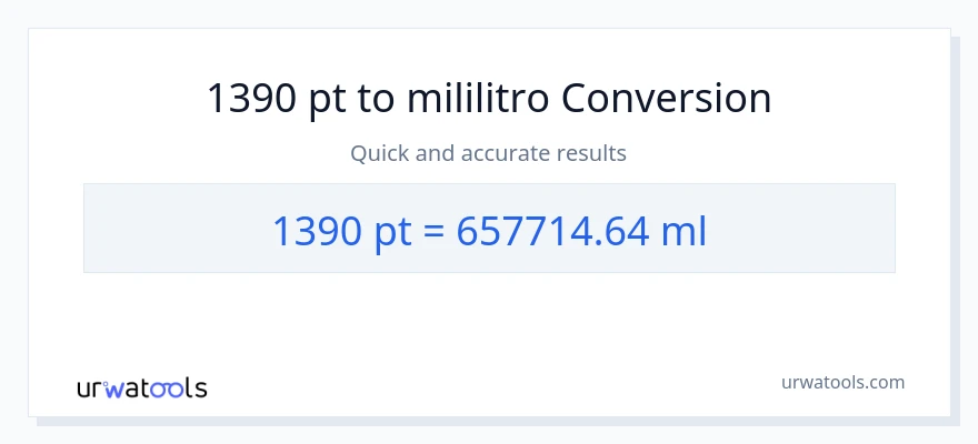 1390 Pints patungong mga mililitro na conversion