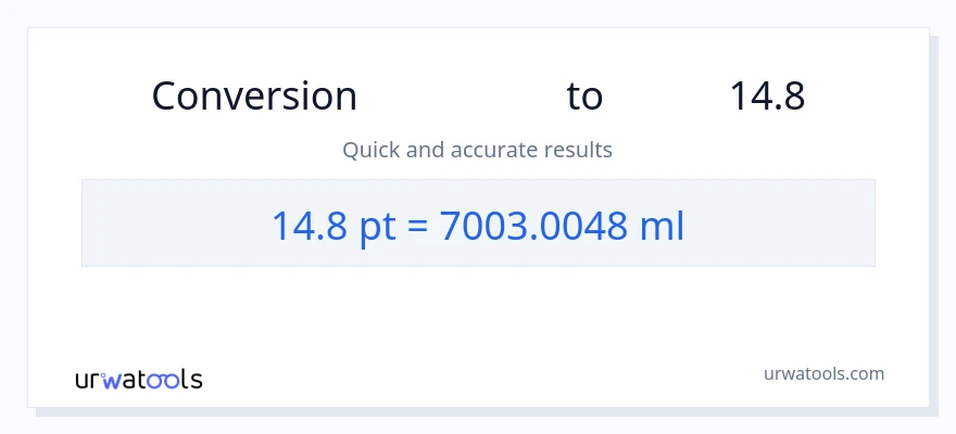 تبدیل 14.8 Pints به میلی‌لیتر