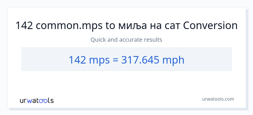 Конверзија од Meters Per Second до миља на сат: 1}