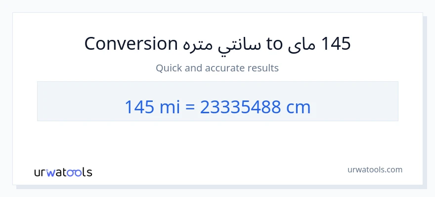 145 میلونه ته سانتي متره بدلون
