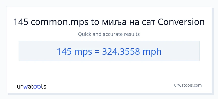 Конверзија од Meters Per Second до миља на сат: 1}