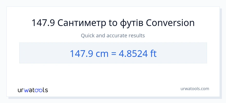 Конверсія з Сантиметри у Ноги: 147.9