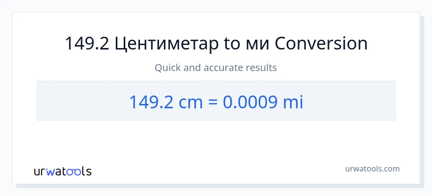 Конверзија од Центиметри до миље: 1}