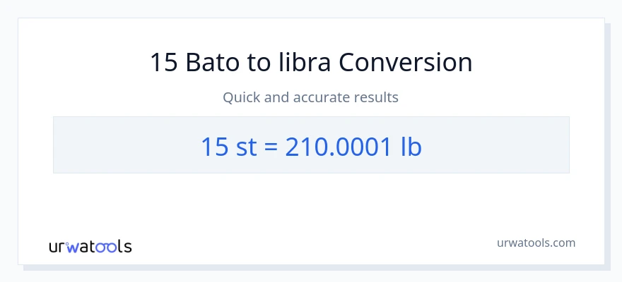 15 Mga bato patungong Lbs na conversion