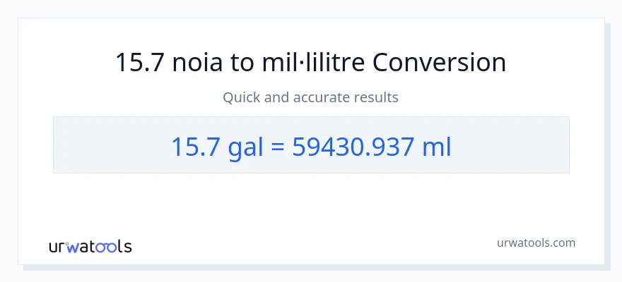 Conversió de 15.7 Galons a mil·lilitres