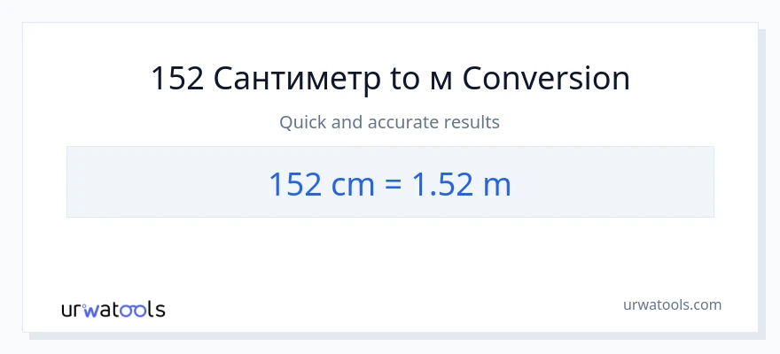 Конверсія з Сантиметри у Метри: 152