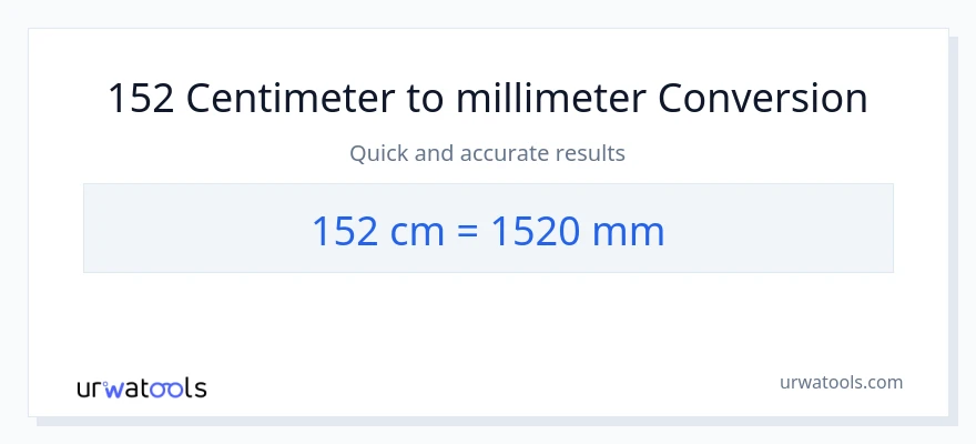152 Centimeters to millimeters conversion