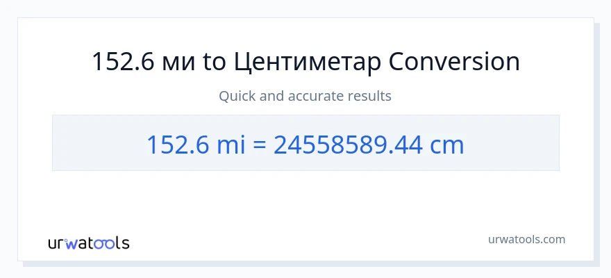 Конверзија од миље до Центиметри: 1}