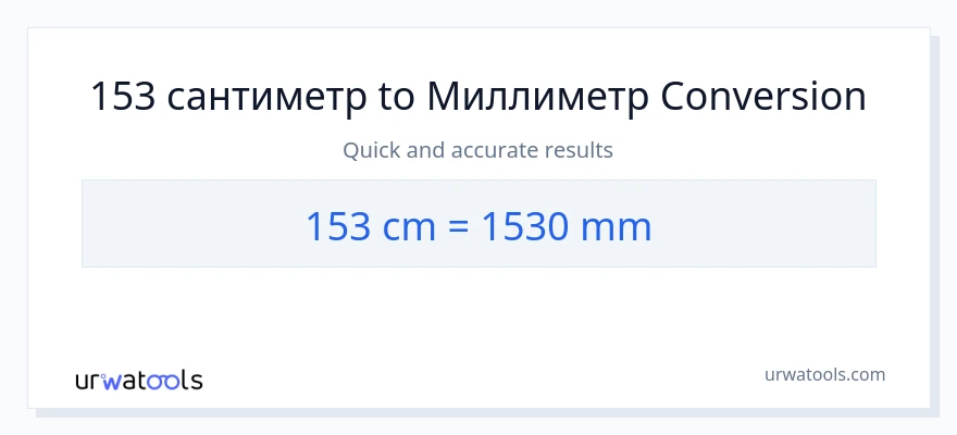 153 Сантиметры в миллиметры преобразование