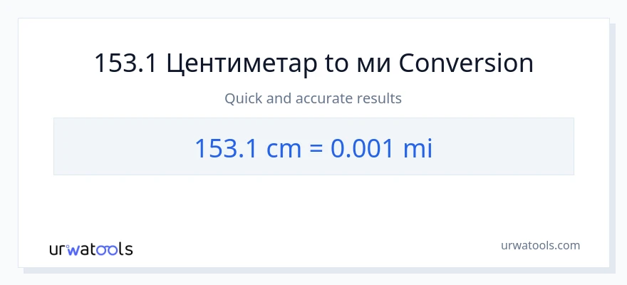 Конверзија од Центиметри до миље: 1}
